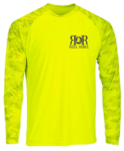 Load image into Gallery viewer, Reel Rebel Long Sleeve 50+ UPF Performance Shirt with Camo Sleeves
