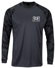 Load image into Gallery viewer, Reel Rebel Long Sleeve 50+ UPF Performance Shirt with Camo Sleeves