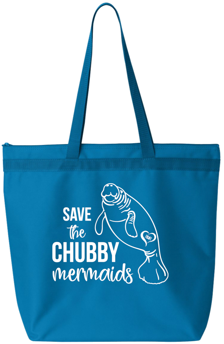 Save the Chubby Mermaids Beach Bag