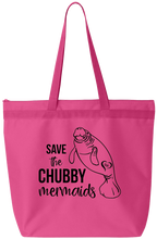 Load image into Gallery viewer, Save the Chubby Mermaids Beach Bag
